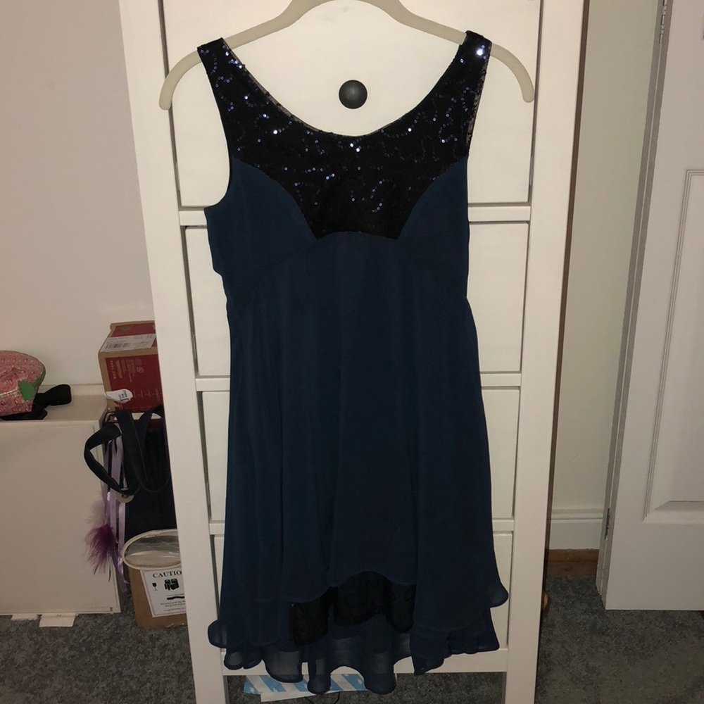 Navy blue, flowy, girl’s dress